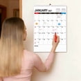 thumbnail image 7 of large wall calendar 12 month 2027, Coil Bound 2027 Wall Calendar with Hanging Hole, Writable Daily Grid Calendar for Tracking Appointments and Important Events, 7 of 7