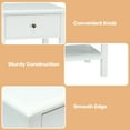 thumbnail image 5 of Solid Pine Wood Beside End Table, Nightstand with Open Shelf and Drawer for Bedroom Living Room, White, 5 of 7