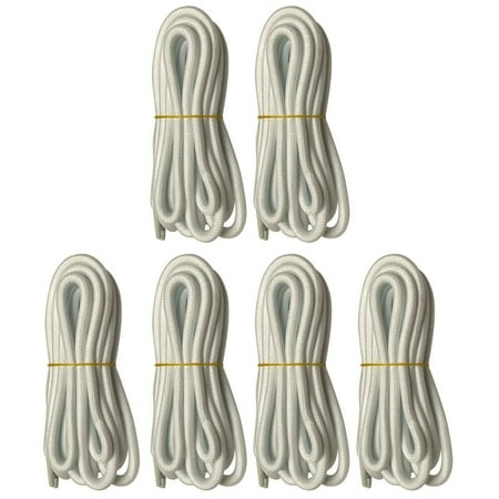 

B&Q 6 Pairs 5mm Thick Heavy Duty White Hiking Work Boot Laces Shoelaces Strings Replacement for Men Women 39 40 48 54 55 60 63 72 Inches