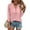 Pink, variant on Women's Fashion Spring And Autumn Solid V Neck 3/4 Sleeve Button Casual T Shirt Top Sleeve Shirt Womens Summer T Shirts T Shirts Tops for Women Running Shirt Women Women Athletic T Shirts Stretch