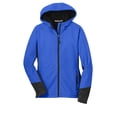 thumbnail image 5 of Port Authority Ladies Vertical Hooded Soft Shell Jacket-M (Snorkel Blue/ Black), 5 of 5