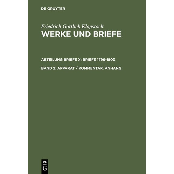 Apparat / Kommentar. Anhang (Hardcover)