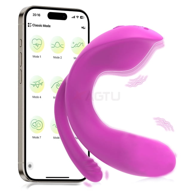 Xbonp Vibromasseur Portable pour Culotte, Télécommande, Jouets Sexuels pour Femme, Rouge