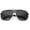 Black Silver / Lavender, variant on Oversized Aviator Sunglasses Perforated Triple Crossbar Square Lens 60mm (Black Black / Smoke)