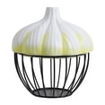 thumbnail image 2 of Cesta para guardar ajos, cesta multiusos para frutas, práctica organizadora de aperitivos, de hierro Amarillo, 2 of 9