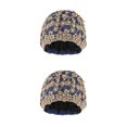 thumbnail image 2 of ZheElen Bonnet Femme Floral Chapeau Chimio Cancer Bonnet Décontracté Bleu Foncé 2Set, 2 of 6