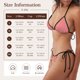thumbnail image 5 of Fotbe Red And White Stripes Traje de Baño para Mujer de Dos Piezas – Bikini Sexy de Tirantes Tipo Halter con Diseño Triangular, 5 of 6