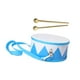 thumbnail image 5 of Tambor de mano de doble cara, juego de percusión con bloques de madera, juguete Montessori para practicar Azul blanco, 5 of 9