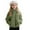 Army Green, variant on Girls Fleece Jacket Fuzzy Zip Up Outwear Coat Warm Fall Winter Coat Teddy Coat Hooded with Pockets Navy 7-8Y