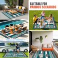 thumbnail image 3 of Teal Blue Anchor Outdoor Rug 3x5 Ft, Non Slip Washable Area Rug, Nautical Summer Beach Coastal Ocean Patio Rugs Carpet Runner, Large Floor Mat for Indoor/Outdoor Deck Porch Camping, 3 of 8