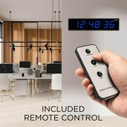 IVATION Quartz Digital LED Wall Clock with Alarm - Modern Timepiece