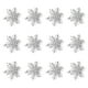 thumbnail image 2 of 12 porta servilletas navideños con forma de copo de nieve, modernos y decorativos. plata, 2 of 9
