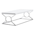 thumbnail image 2 of White Laminate Coffee Table / Chrome Metal Legs for a Stylish Look, 2 of 3