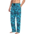 thumbnail image 5 of FREEAMG Blue Butterfly Pajama Pants for Men, Men's Separate Bottoms, Comfortable Lounge Pants for Men（178）, 5 of 7