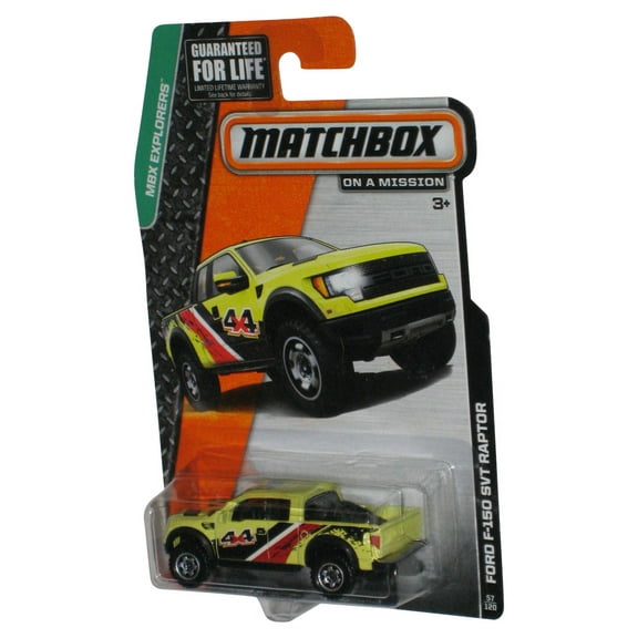 Matchbox MBX Explorers (2013) Yellow Ford F-150 SVT Raptor Toy Truck 57/120