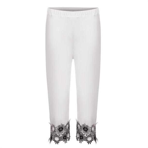 Guardurnaity Leggings de cintura alta Pantalones de yoga transpirables Pantalones de chándal de tres cuartos Ropa Prendas para la parte inferior del cuerpo Blanco M Guardurnaity AP011138-01