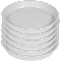 6 Pack Plant Saucer 8 Inch Plastic Plant Tray, Sturdy and Durable Flower Pot Container Accessories Round Plastic Plant Pot Saucer for Indoor and Outdoor (8 Inch, White)