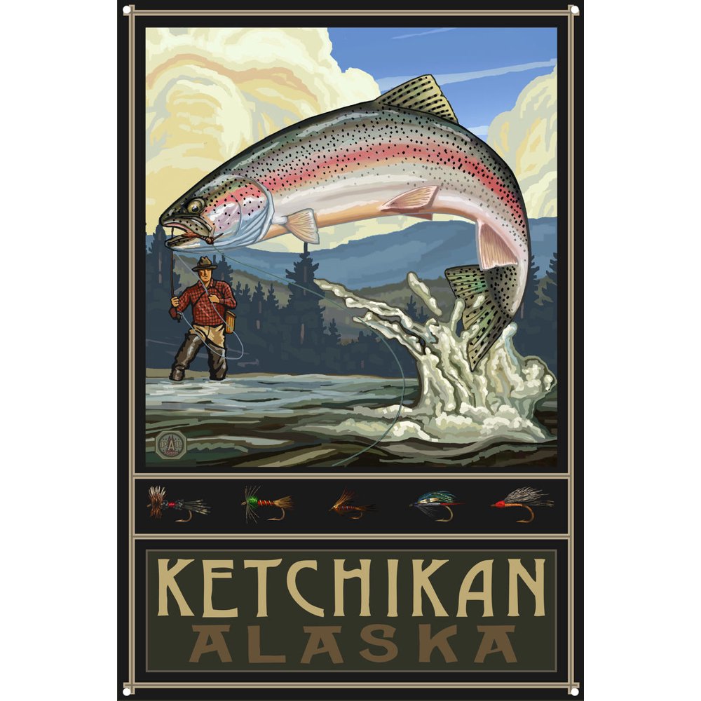 Ketchikan Alaska Rainbow Trout Metal Art Print by Paul A. Lanquist (12
