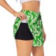thumbnail image 1 of Balery Green Lizard Pantalones cortos deportivos para mujer con forro y dos bolsillos, elásticos, para entrenamiento, gimnasio, yoga-X-Large, 1 of 7