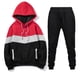 thumbnail image 2 of Suéter y pantalones cosidos en tres colores Traje de otoño e invierno con capucha de dos piezas para hombres Pompotops oipoqjl29424, 2 of 6