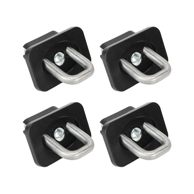 4 anclajes de amarre para caja de camioneta, 1000 lb, rodamiento de acero inoxidable, repuesto para Chevy Silverado 2007-2021Negro