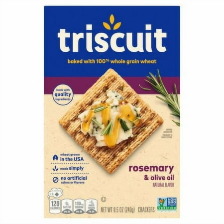 Pack of 2 Triscuit Rosemary & Olive Oil Whole Grain Wheat Crackers, 8.5 oz