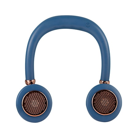 

Baofu Leafless Electric Cooler Small USB Water Cooling Neck Fan for Office Travel (Blue)