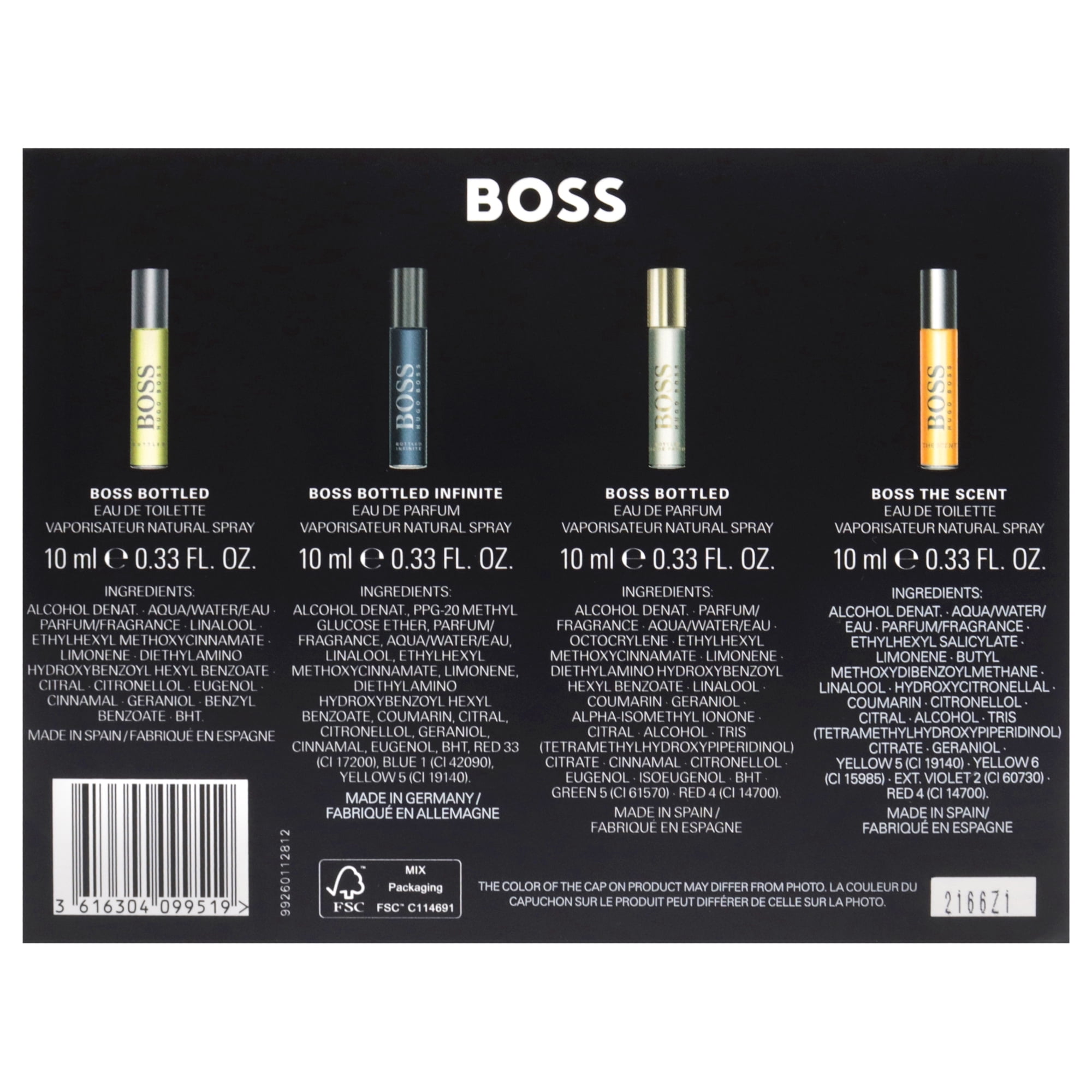 Hugo Boss Designer Cologne Fragrance Gift Set for Men, 0.33 Oz