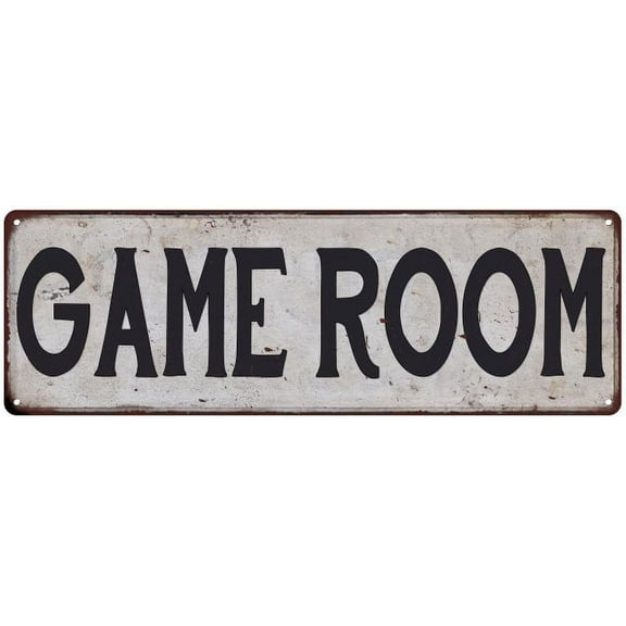 GAME ROOM Vintage Look Rustic 8x24 Metal Sign Chic Retro 108240035052