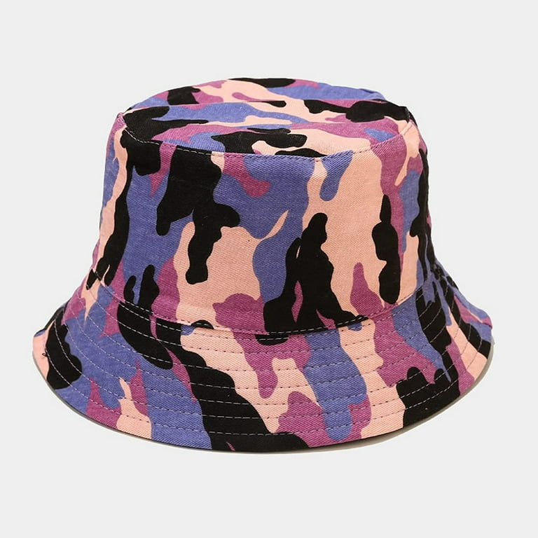 CoCopeaunts Camo Fisherman Hat for Men Double-Sided Wear Cotton