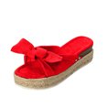 thumbnail image 2 of VerPetridure Women Bow Tie Open Toe Slippers Shoes Comfy Sandals Casual Comfortable Beach Sandals, 2 of 4
