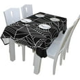 thumbnail image 5 of Coolnut 60"x108" Tablecloth Halloween White Spider Web Modern Table Cover for Home Decoration Spill Proof Cloth Washable for Dinner Picnic, 5 of 6