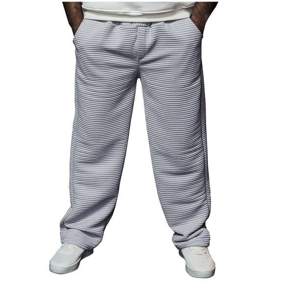 CLOISE Wide Leg Lounge Pants for Men Pockets Big and Tall Long Pants Casual Solid Baggy Trousers Vacation Clothes