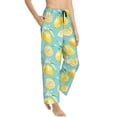 thumbnail image 2 of Sigee Yellow Lemon Print Women's Soft Pajama Pants - Breathable and Comfortable Lounge Sleep Bottoms with Elastic Waistband and Pockets-Medium, 2 of 9