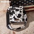 thumbnail image 6 of Montana West Multi Zip Pocket Large Crossbody Bag With Guitar Strap, C-Cow Black, 6 of 7