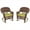 Green, variant on Jeco Wicker Rocker Chair in Honey (Set of 2)