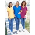 thumbnail image 6 of Woman Within Plus Size Petite Perfect Short-Sleeve V-Neck Tee, 6 of 6