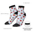 thumbnail image 4 of Uemuo Strawberry Printed Crew Socks, Moisture-Wicking Socks, Athletic Socks for Men Breathable Cushion Socks Casual Sport Socks for Running Traveling, 4 of 6