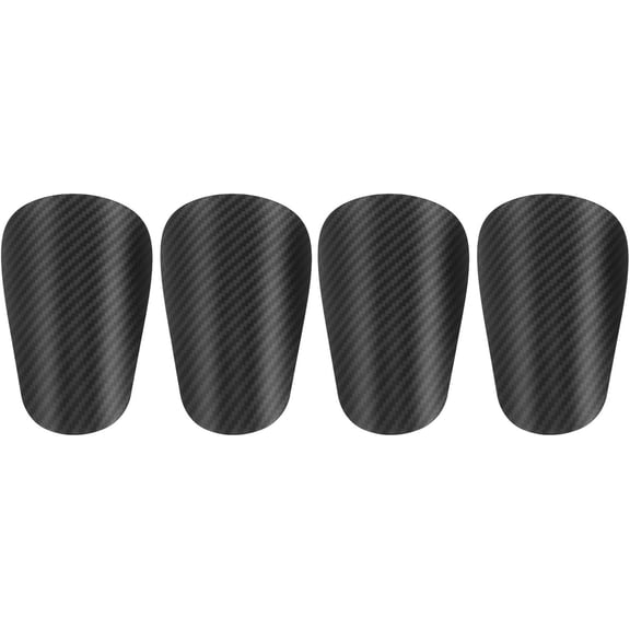 2 Pairs Mini Soccer Shin Guards Lightweight PP Black Set for Training and Matches
