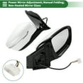 thumbnail image 2 of Reemplazo del espejo lateral derecho Unique Bargains para Nissan Murano 15-20, plegable manualmente, blanco, 2 of 7