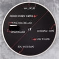 thumbnail image 2 of Large Round Magnetic Chalkboard with Wooden Frame for The Home & Office, 24"x24" with Mounting Hardware, 4-Piece Chalk Set, and Eraser Included (White Wash), 2 of 5
