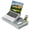 Gray-Ergonomic Pro 2.0, variant on Pro 2.0 Lap Desk With 9 Adjustable Heights Built-in Mouse Pad & Phone Slot - Full Microbead Cushion Storage Pocket Fits Laptops Up To 15.6" Denim Blue Style No. 49502