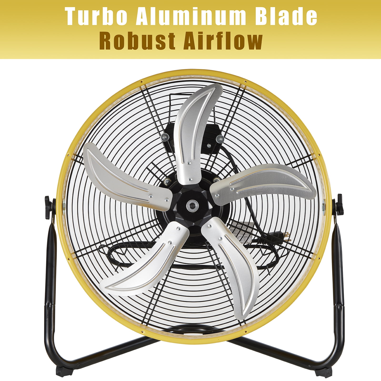 HICFM 20" 6300 CFM Heavy Duty Shroud Fan with IP44 Enclosed Powerful 1/4 Motor