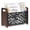 Black, variant on Black Wood Magazine Organizer Rack For Books Newspapers Mail