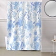 thumbnail image 5 of Fabric Shower Curtain, Blue Green Abstract Flowers Plants Watercolor Floral Bathroom Curtain with 12 Hooks Waterproof No Bad Odor Machine Washable Bath Curtains for Bathroom, Spa Room, 60"x72", 5 of 6