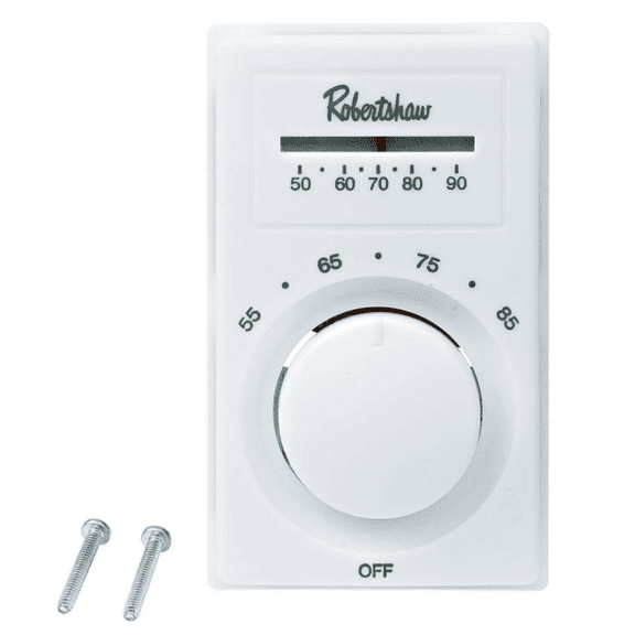 New Robertshaw 802 - 120/240/277V White Dpst Line Volt Heating Thermostat
