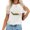 White, variant on Autism Awareness Gift Retro Stripes Cute ASD or Ne Women's Fashion T-Shirt - Stylish Short Sleeve Top with Chic Print