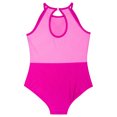 thumbnail image 6 of Miutii Kids Girls Gymnastics Leotard Balet Dance Comtues Glittery Rhinestones Sleeveless Bodysuit Hot Pink 8, 6 of 9