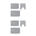 thumbnail image 4 of Injueey Alfombrilla de baño antideslizante supersuave de poliéster, duradera y fácil de limpiar, antideslizante y se puede mecanizar en 3D gris piedra 3D 2Conjunto, 4 of 6