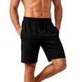 thumbnail image 4 of Men's Ice Silk Shorts Quick Dry Running Shorts Drawstring Elastic Waist Short Pants with Pocketed Lightweight Breathable Bottoms Summer Sports Wear, 4 of 5